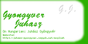 gyongyver juhasz business card